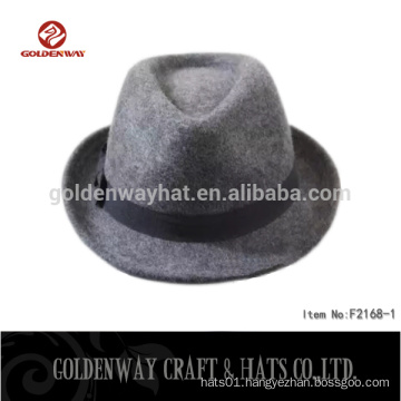 gray vintage felt party fedora hats for man